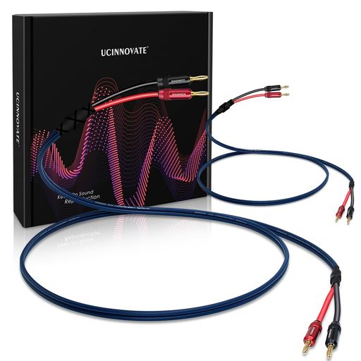 UCINNOVATE 2本パック バイワイヤスピーカーケーブル 金メッキバナナプラグ付き 13AWG HiFi OFC オーディオターミナルスピーカーワイヤー サウンドシステム ホームシアター バイア 4,836円