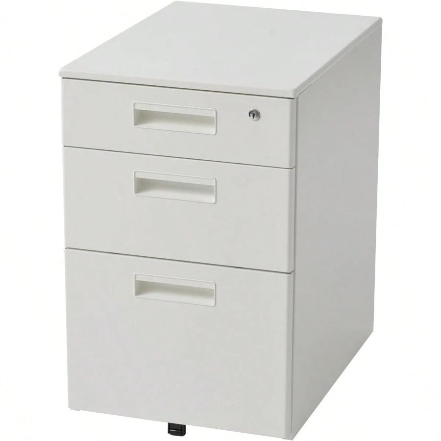 オフィスコム デスクワゴン サイドワゴン 3段 スチール 幅395×奥行550×高さ616mm ホワイト 鍵付き キャスター付き OCSW3 OCSW3WH