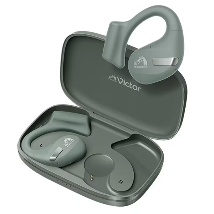 フックタイプ完全ワイヤレスイヤホン nearphones HA-NP50T-G セージグリーン