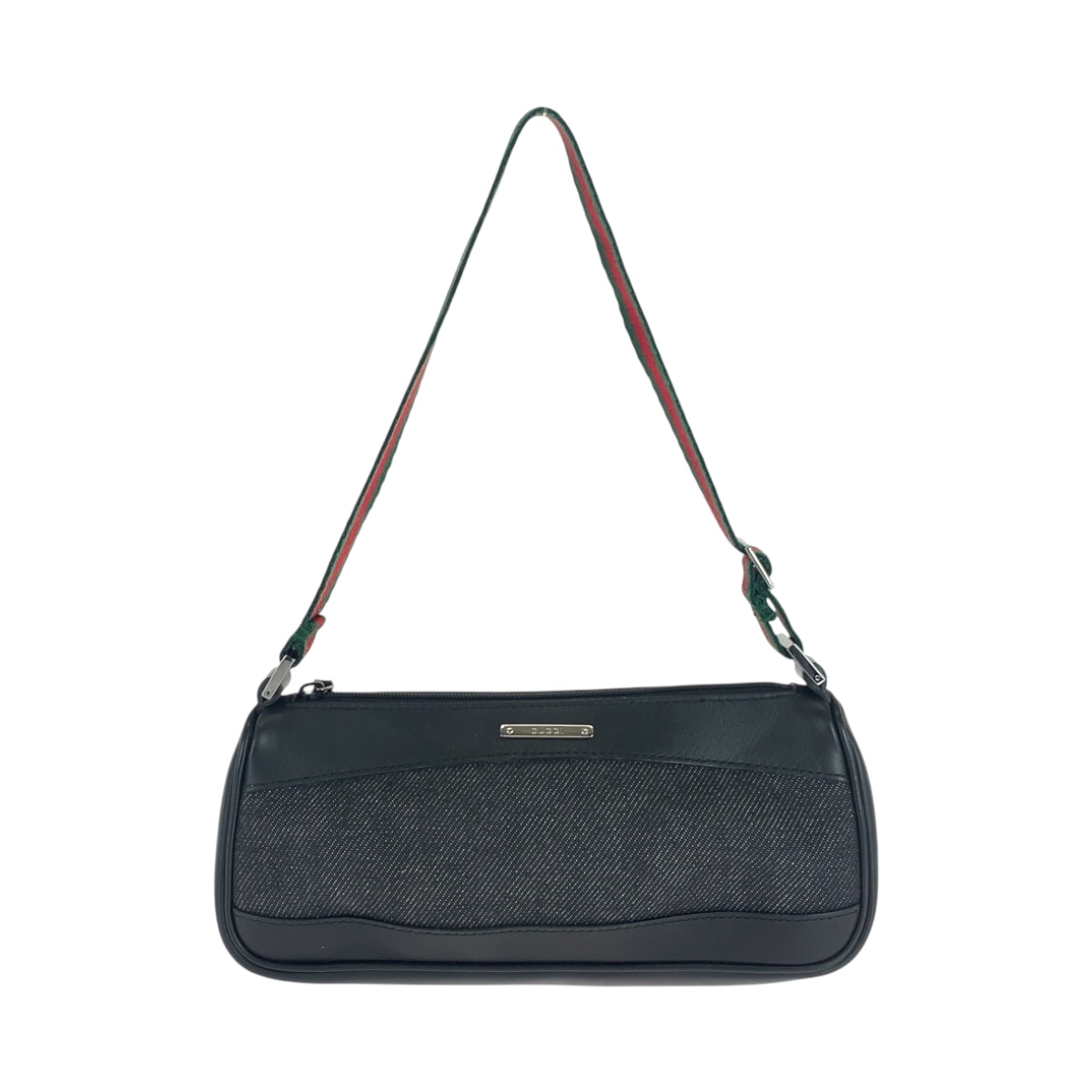 美品 シェリーライン ブラック 黒 シルバー金具 キャンバス/レザー 92320 ハンドバッグ アクセサリーポーチ レディース 501320