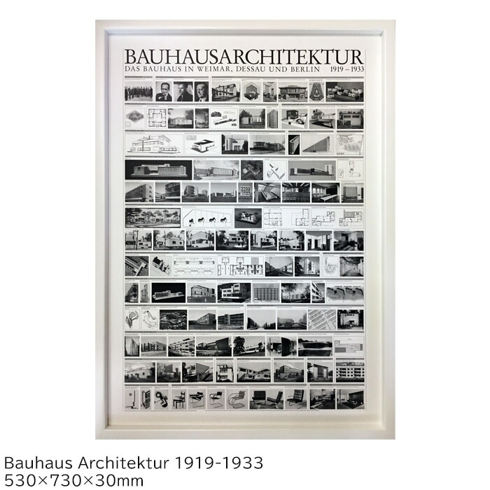 アートパネル 北欧 おしゃれ 壁掛け アートフレーム キャンバスアート アートポスター Bauhaus Architektur 1919-1933 IBH-70041 バウハウス インテリア パネル