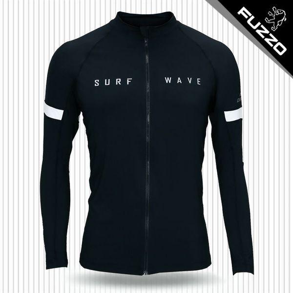 ウーマンズ ラッシュガード ジップアップ (S41-5) ブラック_イ