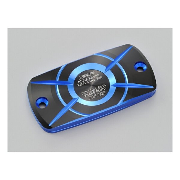 マスターシリンダーキャップ バイク 角型 マスター シリンダー キャップ H-A/ブルー D98271