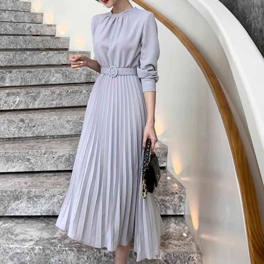 ワンピース 上着 人気 おすすめ おしゃれ お洒落 激安 安い プチプラ 長袖 ロング シースルー ラウンドネック 丸首 ふんわり Aライン 膝丈 無地 透け ポリエステル 可愛い かわいい