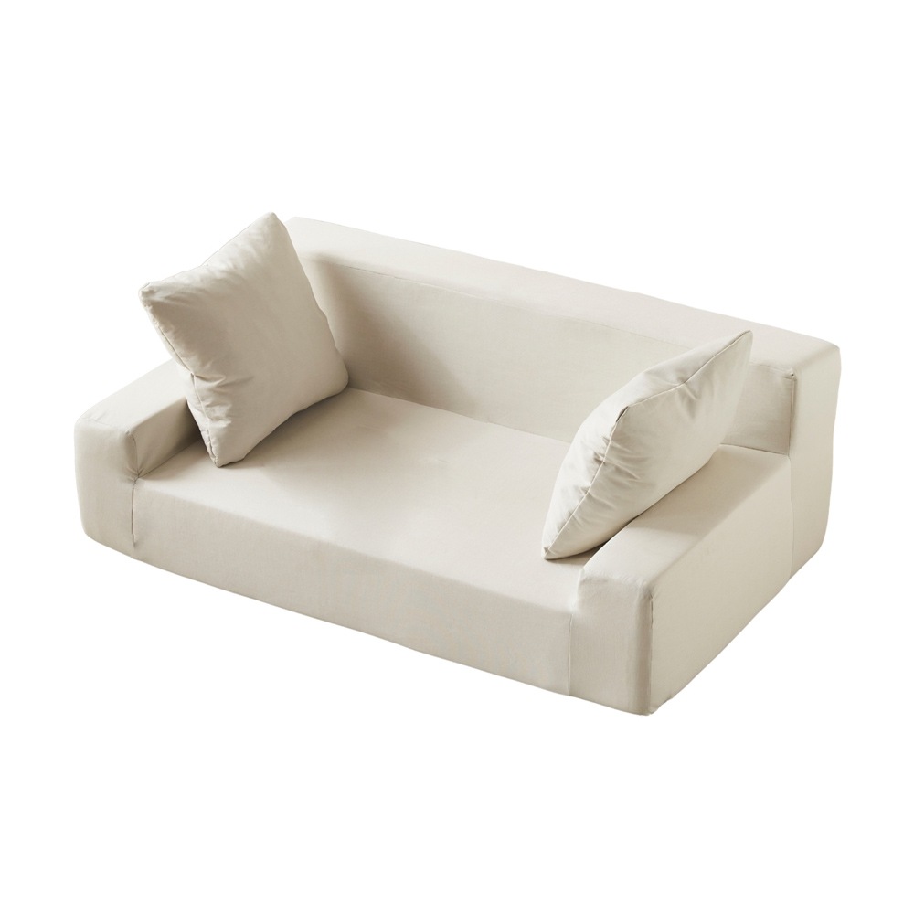 2人掛けソファベッド フロアソファ コンパクト ローソファ こたつ用 ソファー 1人暮らし マルチに使える クッション付き 座椅子 1人掛け 完成品 運びに便利だ 軽いソファー 圧縮梱包 高反発ウレタ