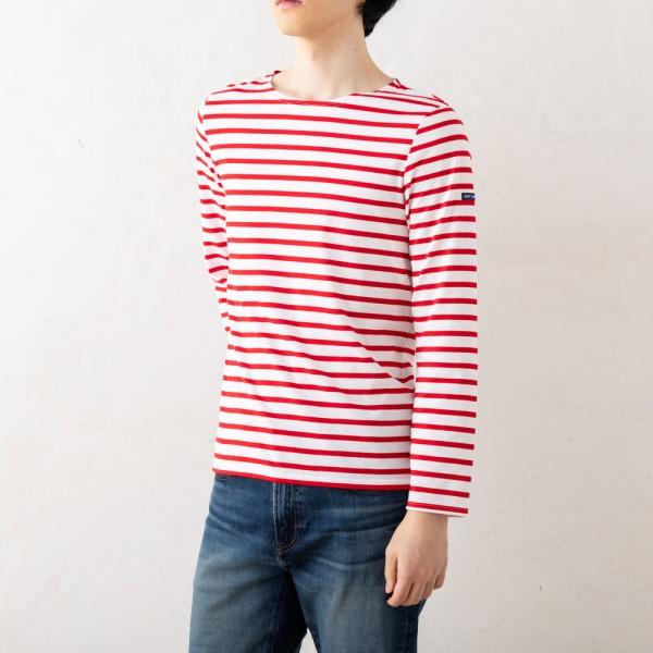 Tシャツ カットソー レッド ホワイト メンズ ST.JAMES 9858