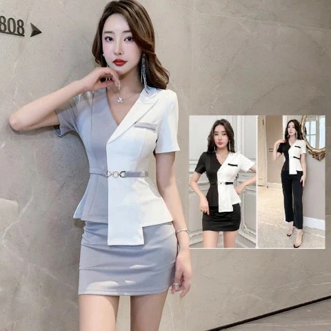 【急速出荷!】予約受付中キャバドレス キャバ嬢 オシャレ バイカラーイレギュラー ミニ丈スカート セットアップ【大きいサイズ レディース キャバ 二次会 花嫁 結婚式 ワンピース ロングドレス ミニド 4,663円