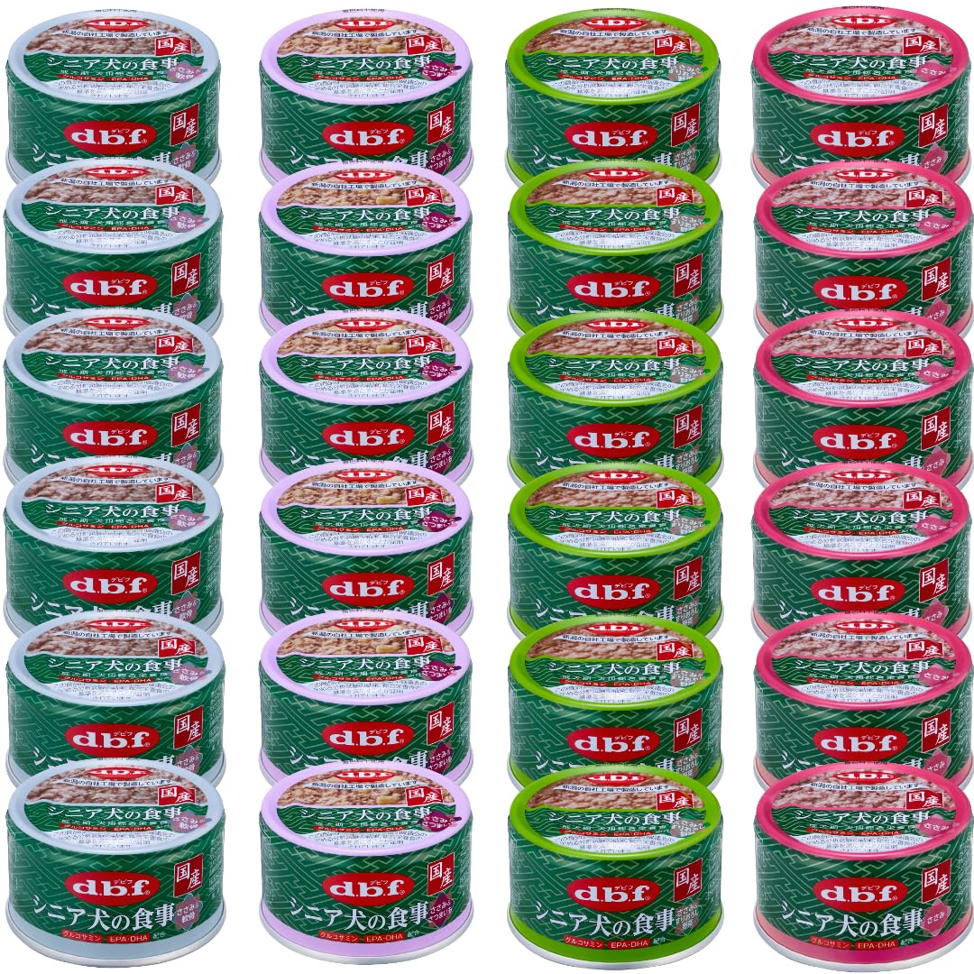 デビフ シニア犬の食事 4種 各6缶（計24缶） 85g ささみ＆さつまいも・ささみ＆すりおろし野菜・ささみ＆軟骨 ささみドッグフード 缶詰 高齢犬