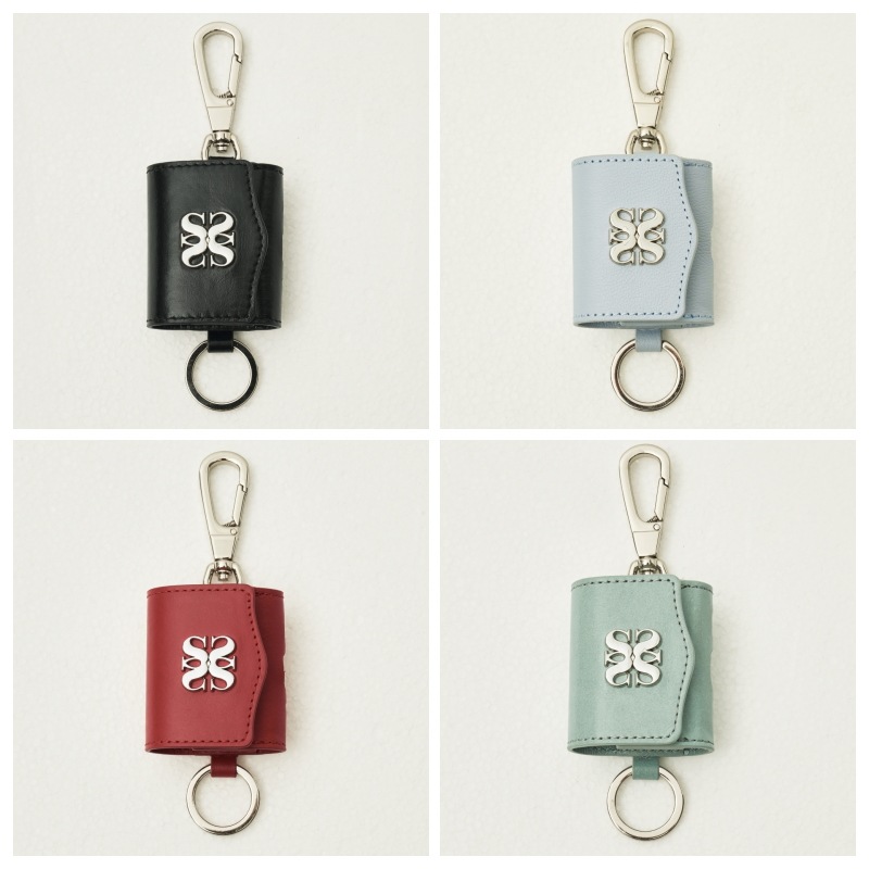 【SATUR】 SATUR KEYRING LEATHER AIRPODS CASE : 4COLORS