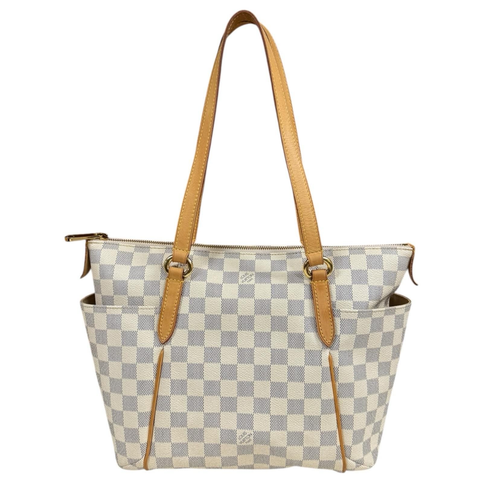 ルイヴィトン トータリーPM ダミエアズール トートバッグ ダミエアズールキャンバス N51261 ホワイト LOUIS VUITTON 中古
