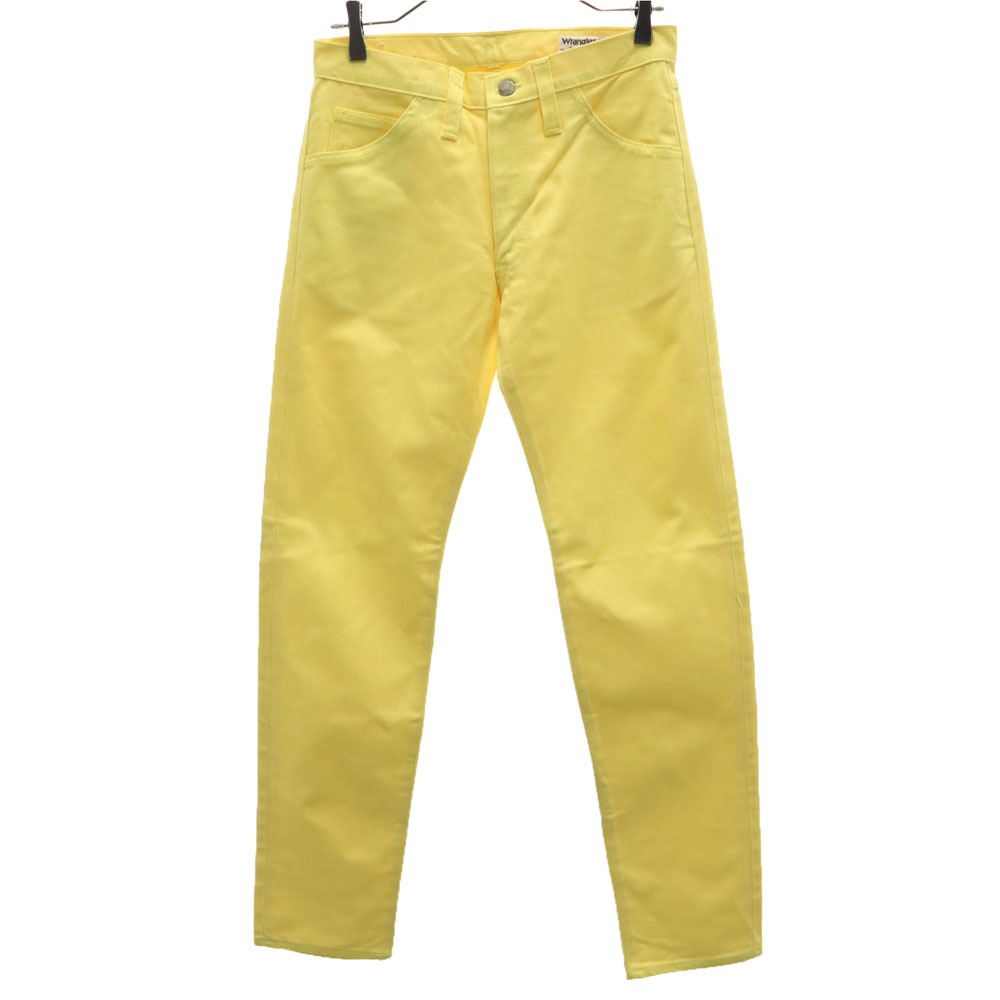 80s ヴィンテージ テーパードパンツ W30 イエロー メンズ