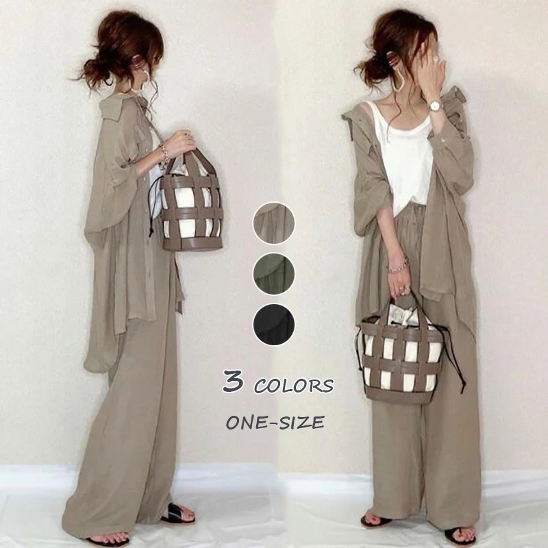 セットアップ レディース きれいめ 40代 着痩せ セレモニー 通勤 2点セット 夏 大きいサイズ パンツスーツ フォーマル 春 無地 コーデ きれいめ ガウチョパンツ トップス ブラウス ワイドパン