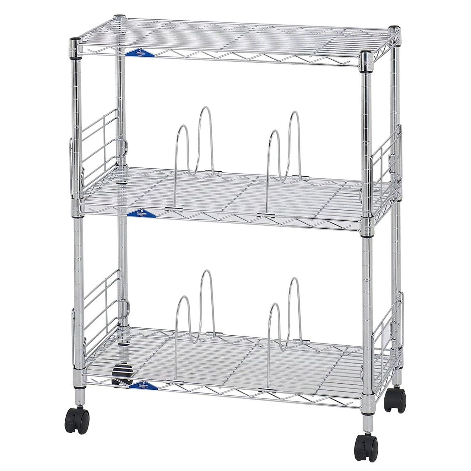 ドウシシャ ルミナス フィール 本棚 漫画収納 ブックシェルフ 収納棚 スチールラック 幅60 3段 大容量 組立簡単 落下防止 サポート柵付き 耐荷重80kg (棚板1枚) ポール径19mm 幅59 7,028円