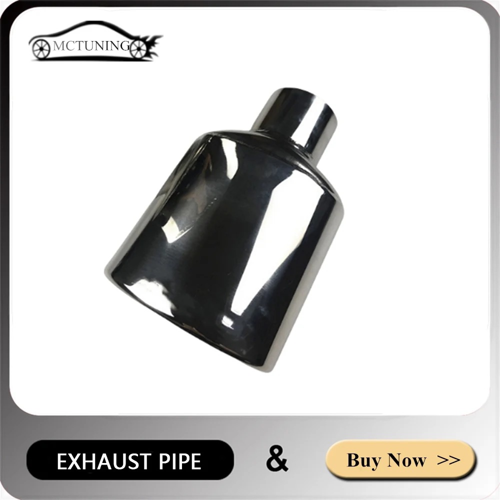 1点 シルバーエキゾーストパイプ メルセデスベンツAMGスタイル インレット54/63mm アウトレット125×75mm 304ステンレス製マフラーチップ テールスロート 輸入品