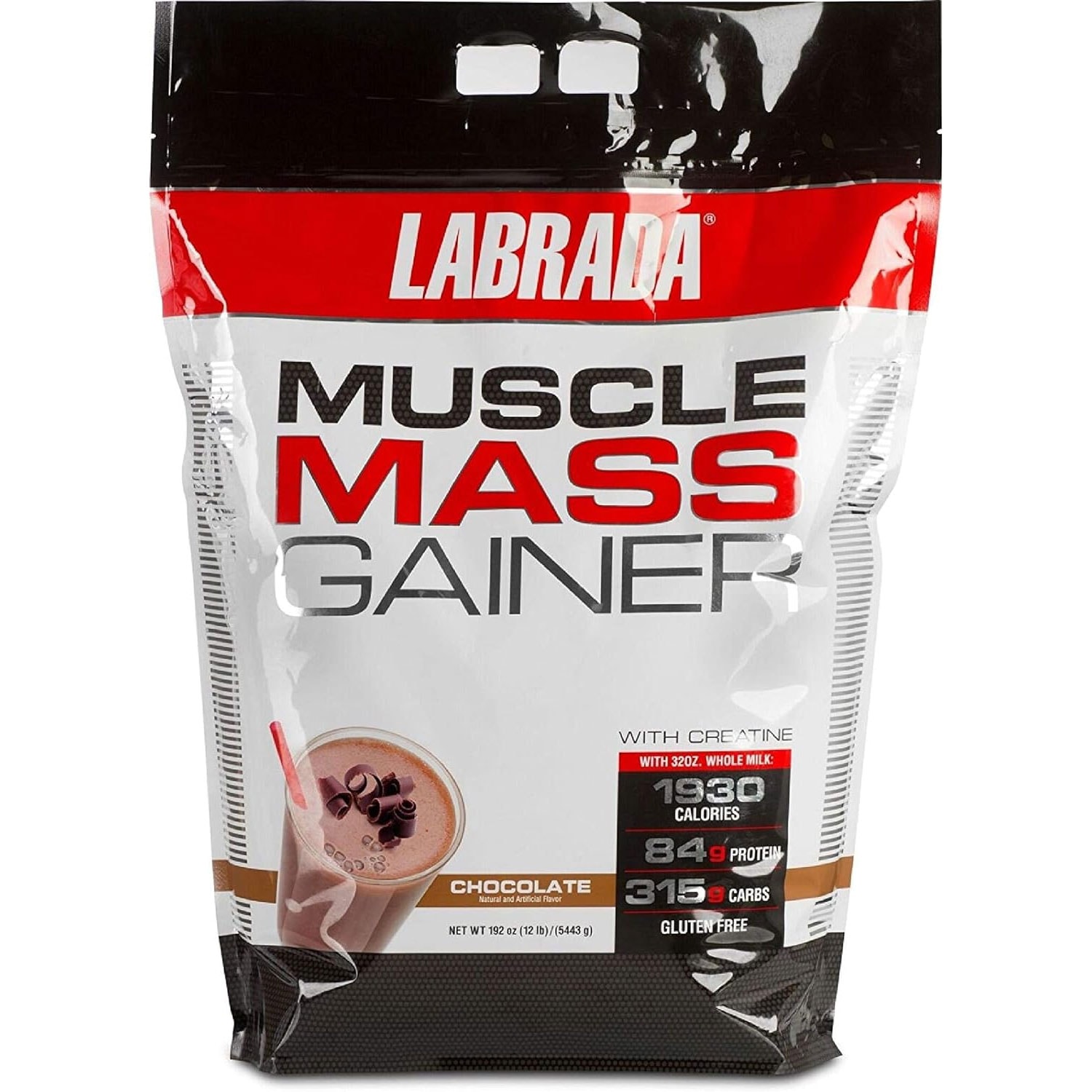 海外直送品LABRADA Nutrition Muscle Mass Gainer, Chocolate, 12 Pound 10,294円