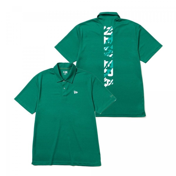 ニューエラ NEW ERA 半袖 鹿の子 ポロシャツ Vertical Logo エメラルドグリーン ゴルフ 14391485