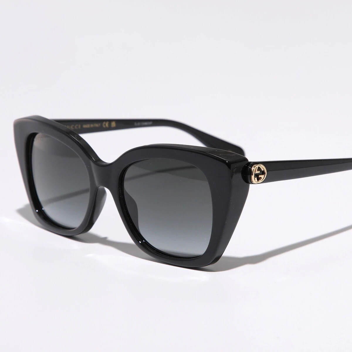 GUCCI グッチ サングラス GG0921S レディース キャットアイ型 フルリム セルフレーム GGロゴ グラデーションレンズ アイウェア 001/BlackBlackGrey