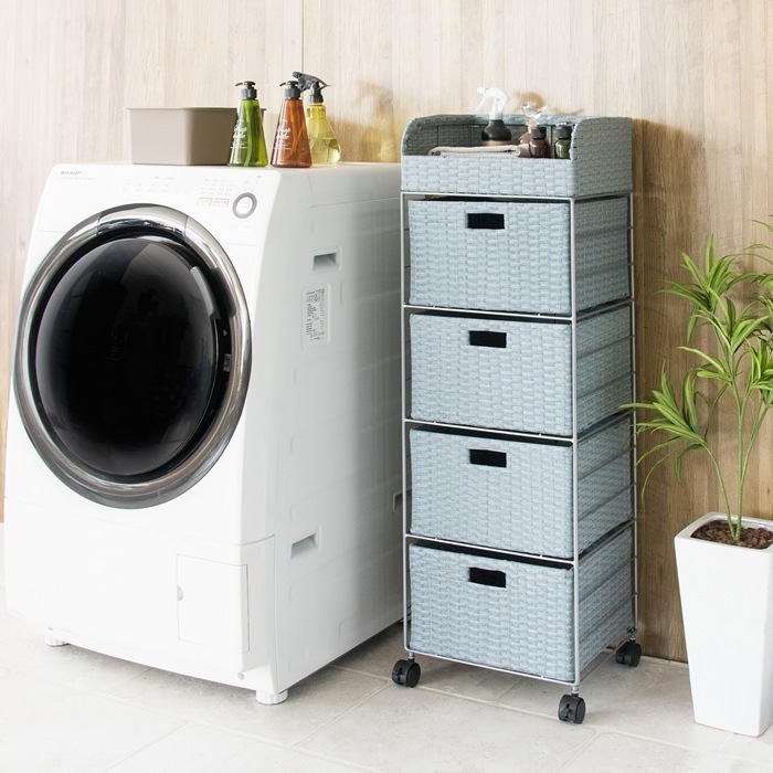 ランドリーボックス 脱衣所 洗面所 収納 RB-360-BL ブルー