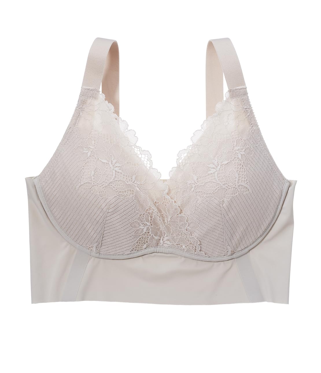 [ピーチ・ジョン] 夜用ブラ ナイトブラ 【 美胸 寄せ上げ バストメイク 優しい肌当たり ホックなし ノンワイヤー 】 ぷるふわナイトブラ グレージュ DE75