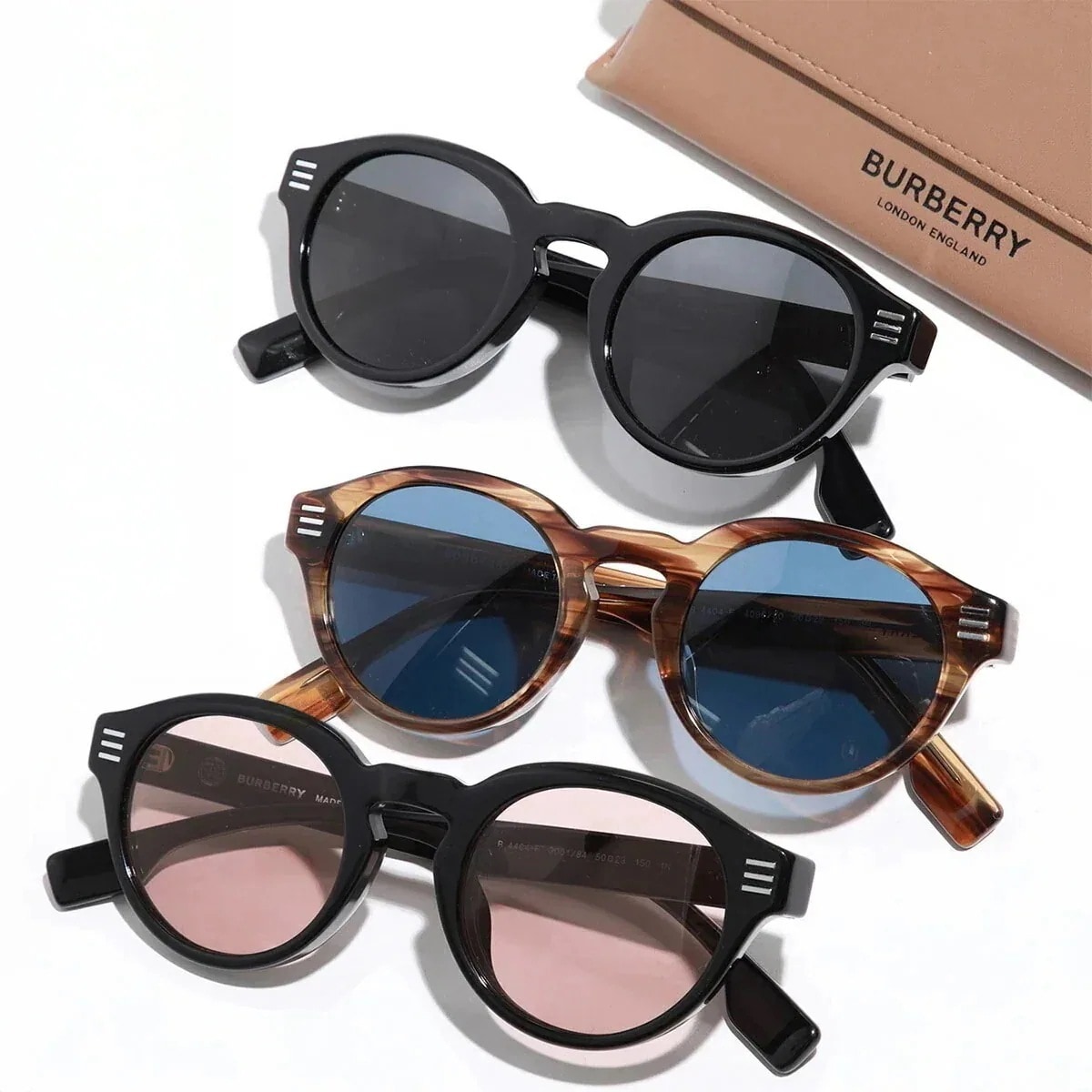 BURBERRY バーバリー サングラス 4404F 3001 4404F 4096 メンズ ボストン型 ロゴ フルリム アイウェア カラー3色
