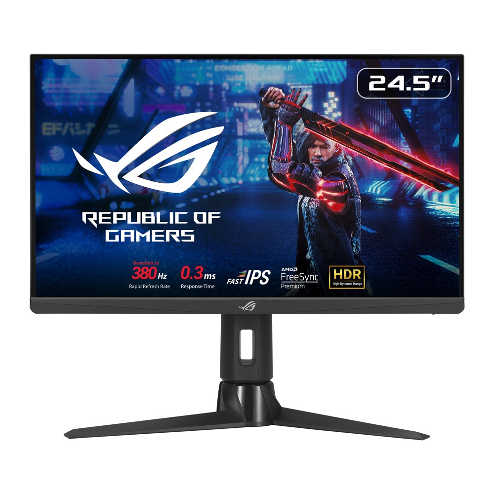 ASUS（エイスース） ゲーミング液晶ディスプレイ(24.5型/Fast IPS/FullHD 1920×1080/380Hz/0.3ms/HDR400/HDMI2.0/DP1.4/VESA/3年保証