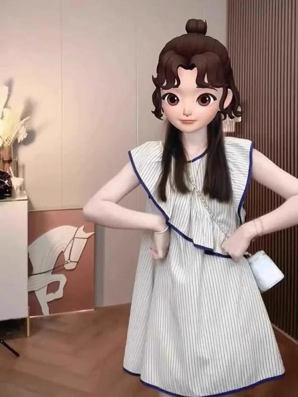 【今週だけお得】ワンピース レディース 夏 フリル ストライプ かわいい 小柄 爽やか 減齢 優しい 雰囲気