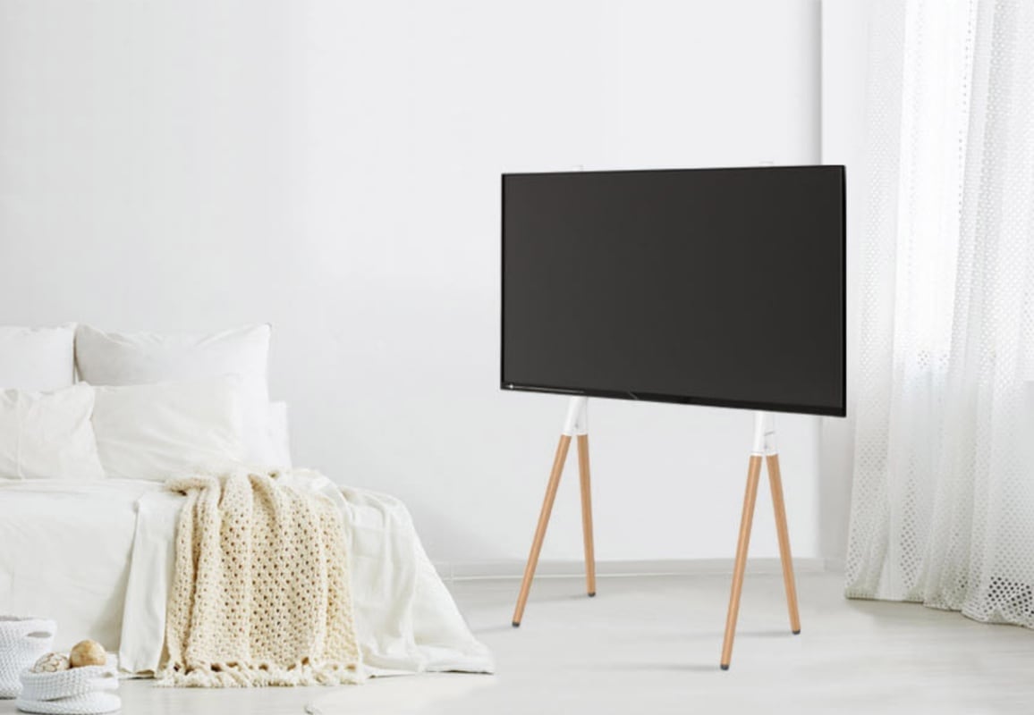 Edge M Arte cute サイズ 55インチまで用 ホワイトカラー イーゼル型テレビ台