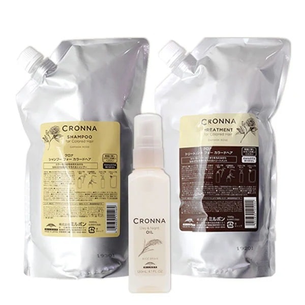 クロナ フォー カラードヘア シャンプー 1000mL + トリートメント 1000g + オイル 120mL