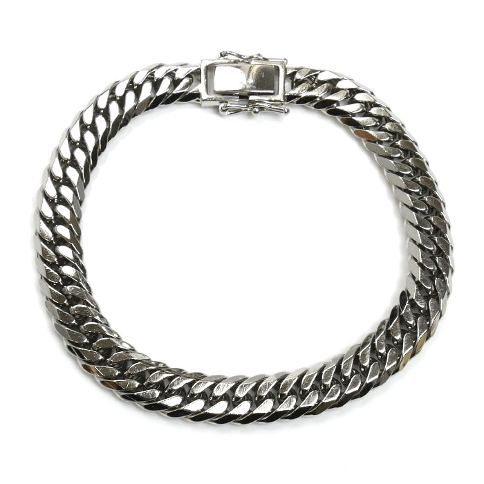 Pt850プラチナ ブレスレット 喜平6面Wカット 52.7g 20.5cm 中古