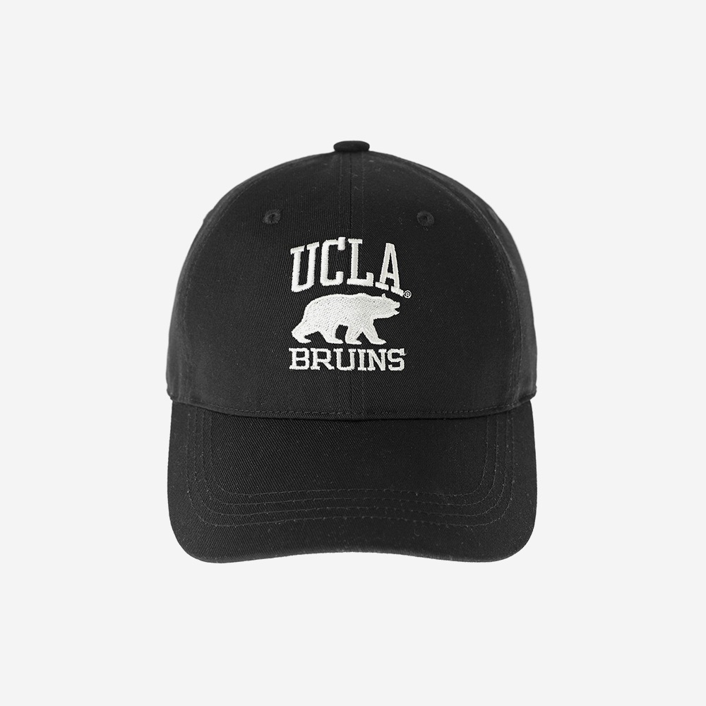 UCLA ユニセックスブルーインズベア刺繍入りコットンボールキャップ [ブラック] (UCRAC21_39)