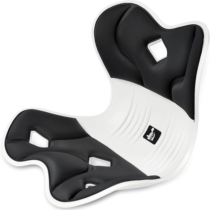 骨盤サポートチェア 骨盤から腰をサポート 高反発メモリー綿 腰当て 姿勢補正 クッション 軽量 持ち運び簡単 椅子や床に置いて座るだけ 猫背改善 腰が痛くならない オフィス テレワーク 女性 男性 学