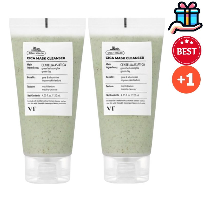 【洗顔フォーム 韓国人気1+1】大容量 角質 老廃物 鎮静 3 in 1 シカ マスク クレンザー 120ml+120ml 毛穴 スキンケア メイク落とし クレンジング クレンジングジェル 韓国コスメ
