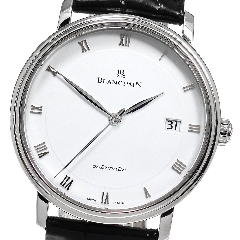 ブランパン Blancpain 6223-1127-55B ヴェルレ ウルトラスリム セコンドハンド デイト 自動巻き メンズ 美品 保証書付き_832244【中古】