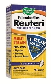 Pack of 3 x Natures Way Primadophilus Reuteri - 90 Vcaps