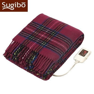 椙山紡織 電気ひざ掛け ワイド 電気敷布 SB20HW01-WR ワインレッド Sugibo