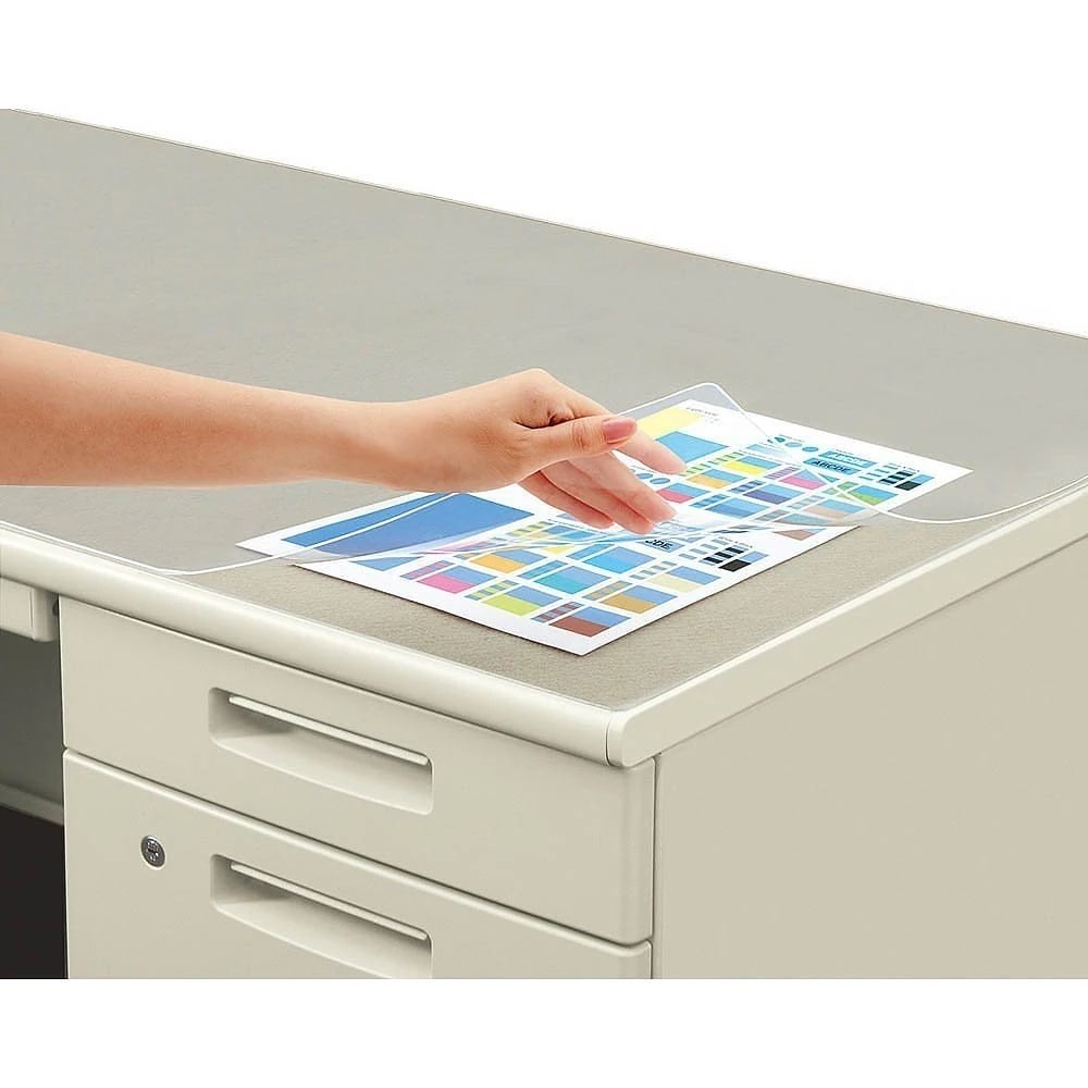 デスクマット 軟質（オレフィン系樹脂） 下敷き付 987x587 マ-1806M