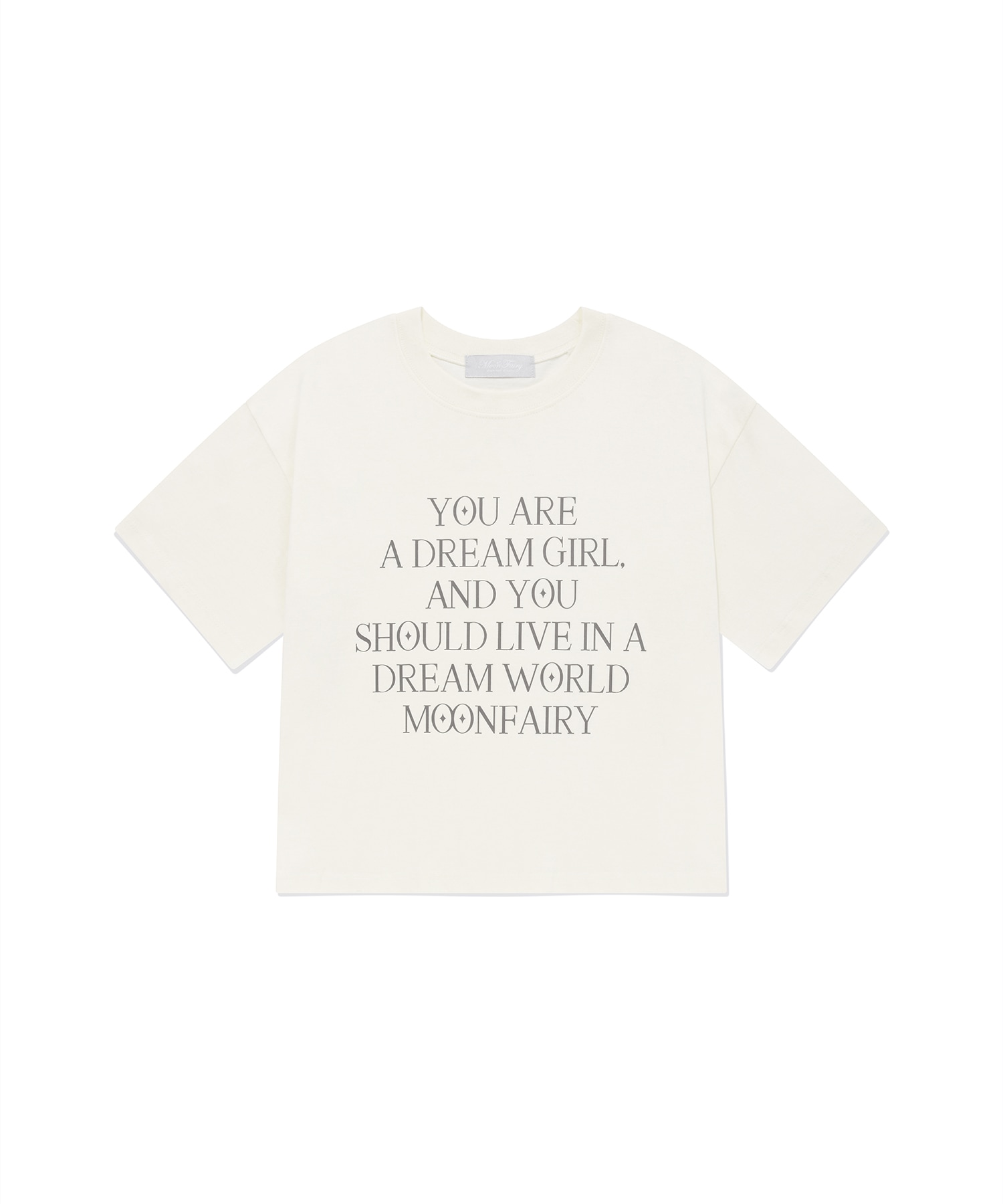 MF REVE LETTERING TEE-CREAM
