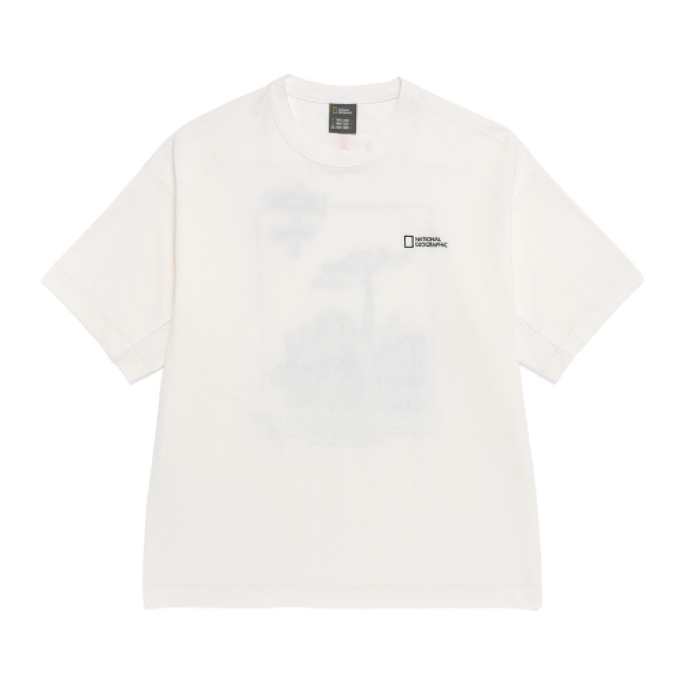 ナショナルジオグラフィック N262MTS530 NRN エクスプローラーグラフィックセミオーバーフィット Tシャツ O/ホワイト