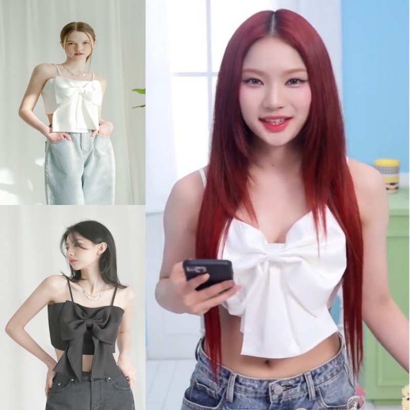 [STAYC ISA 着用] Big ribbon sleeveless 2 Colors