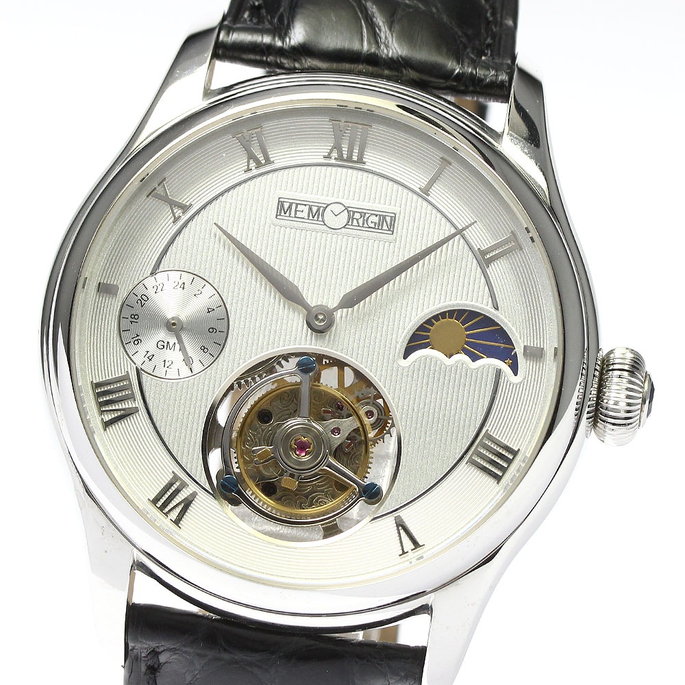 メモリジン MEMORIGIN MO1001G ナビゲーター トゥールビヨン 手巻き メンズ 良品 _803815【中古】