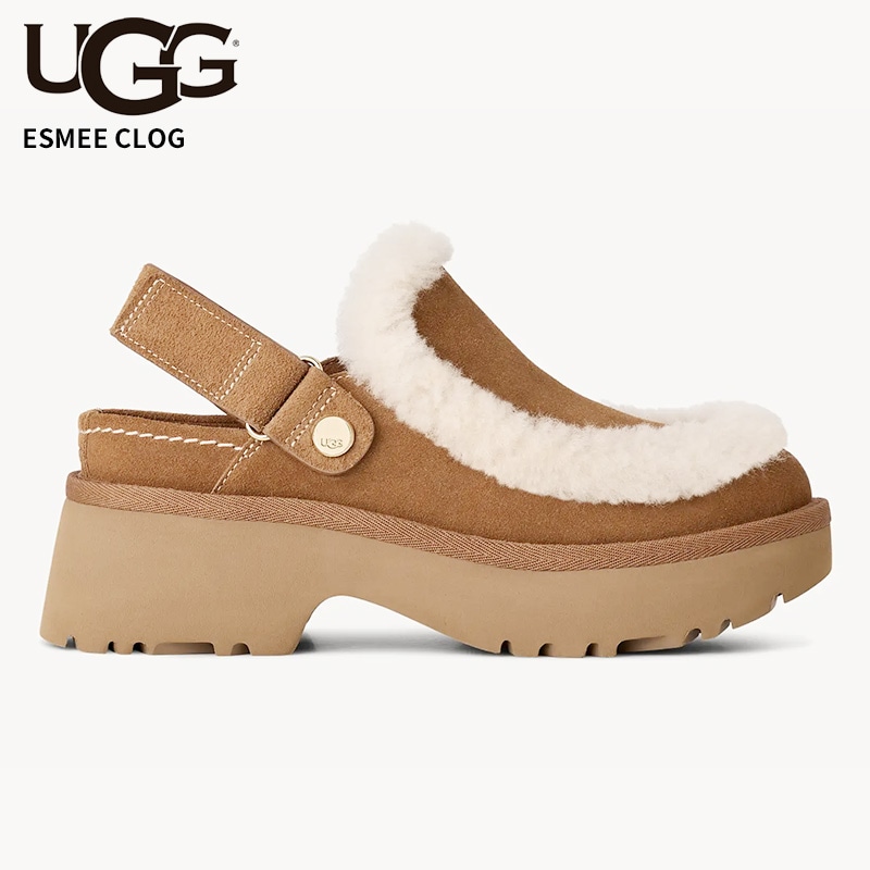 アグ レディース 厚底 サンダル UGG ウィメンズ エスミー クロッグ Esmee Clog スエード 靴 冬 シープスキン 1173331