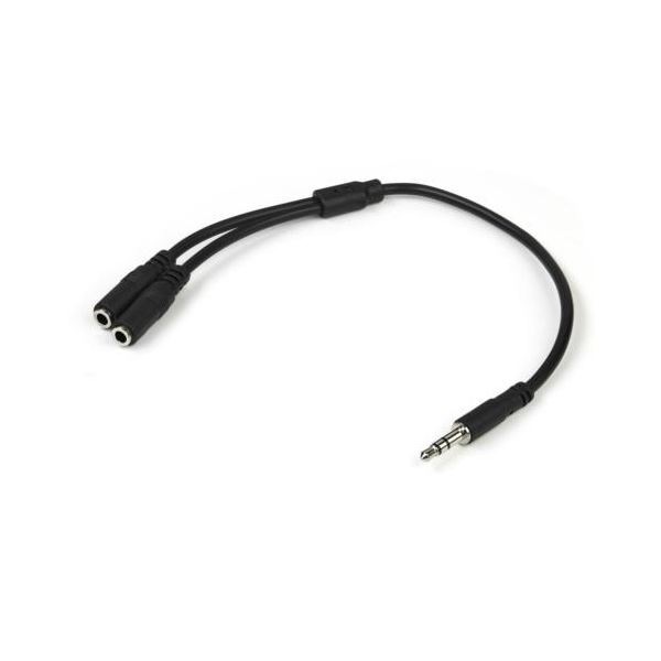 （まとめ） StarTech.com スリム ステレオミニ端子オーディオスプリッター分配ケーブル MUY1MFFS 1本 [x5セット]