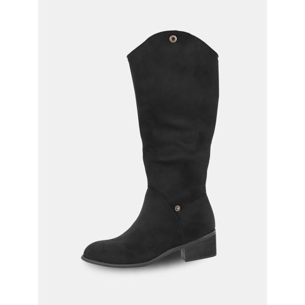 女性用ロングブーツ ローヒールブーツ スエードシューズ LSS640_P409881151