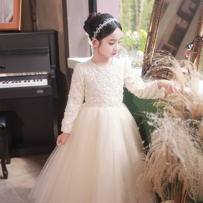 子供用ドレスプリンセスドレスシュヤリトルガールズバースデーシンギングコンペティションプリンセスドレスホストピアノパフォーマンス