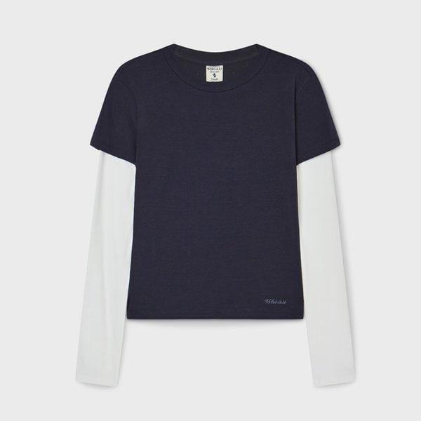 長袖レイヤードTシャツ WHLAG2384F