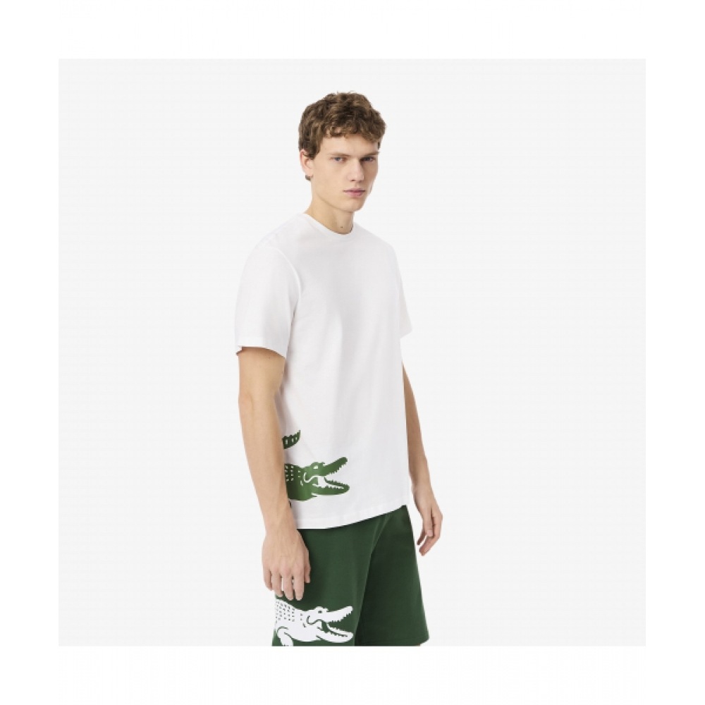LACOSTE メンズ ラウンジ ウェア Tシャツ [ホワイト]
