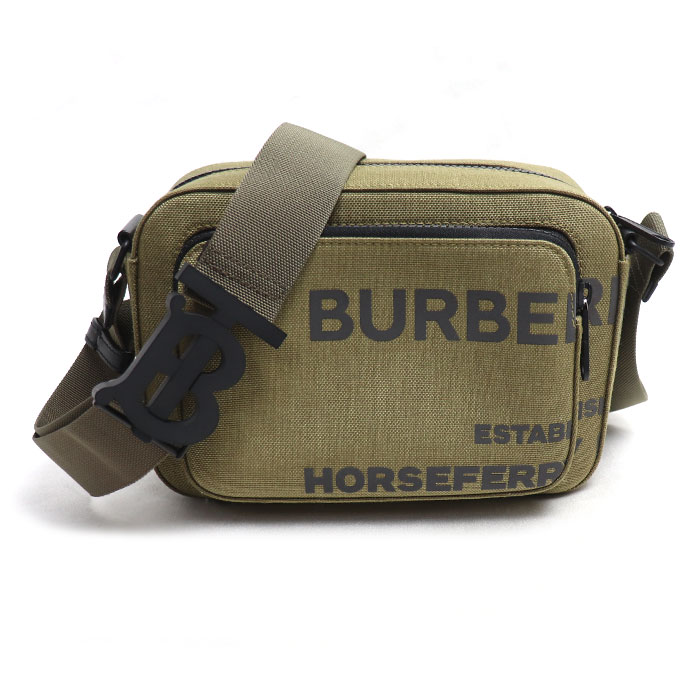 BURBERRY バーバリー ホースフェリープリント カメラバッグ ショルダーバッグ カーキ 8050806 メンズ 中古 美品