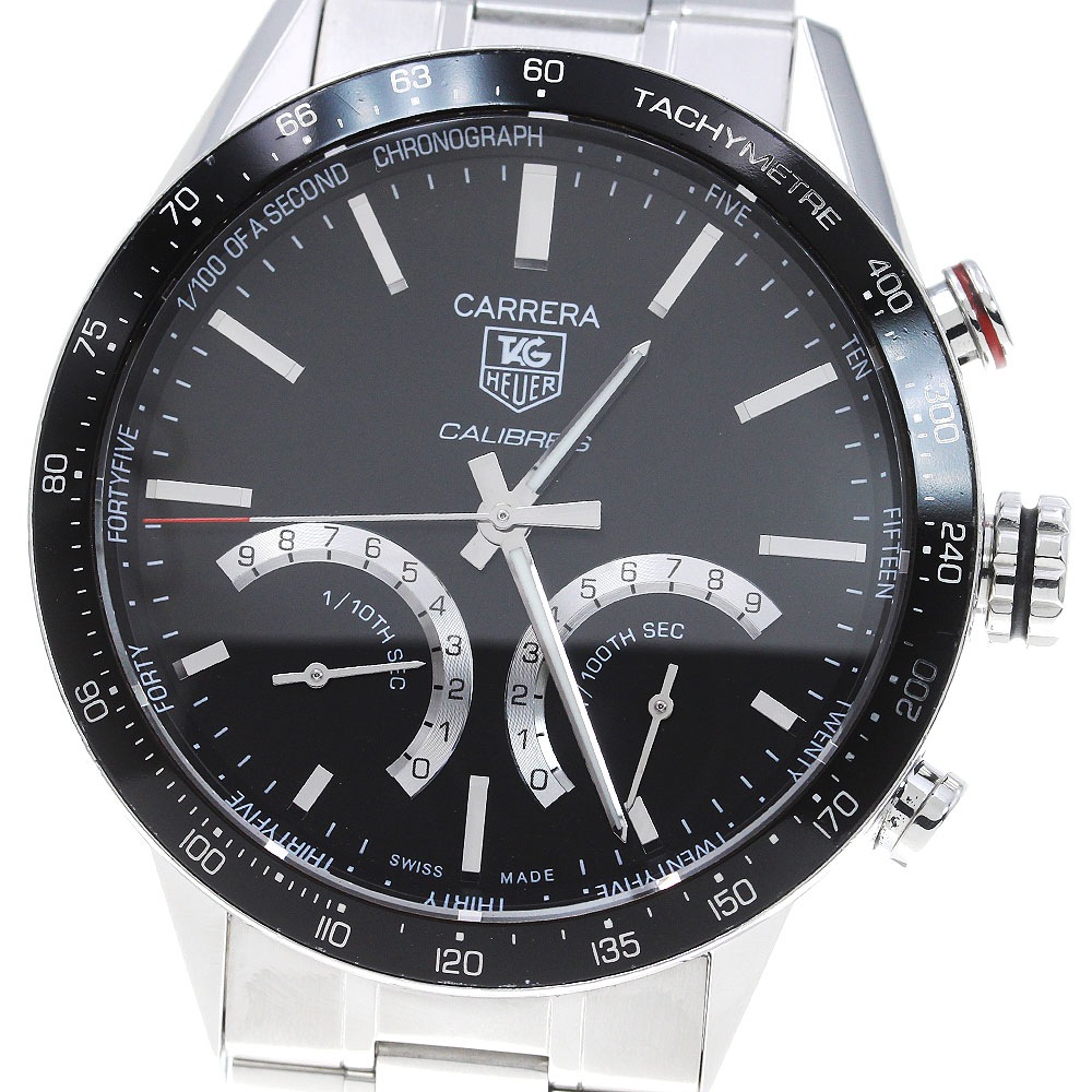 タグホイヤー TAG HEUER CV7A12.BA0795 カレラ キャリバーS クロノグラフ クォーツ メンズ 保証書付き_839207【中古】