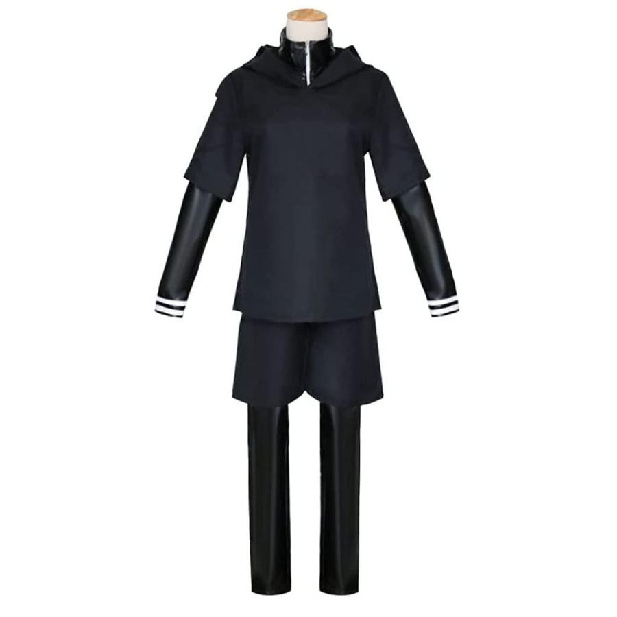 【品質保証 一部分3日出荷】ウィッグ マスク付 東京喰種 トーキョーグール 金木研 かねきけん コスチューム コスプレ衣装 フルセット 6点セット サイズ SXXL