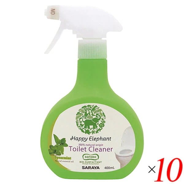 サラヤ ハッピーエレファント トイレクリーナー 400ml 10本セット